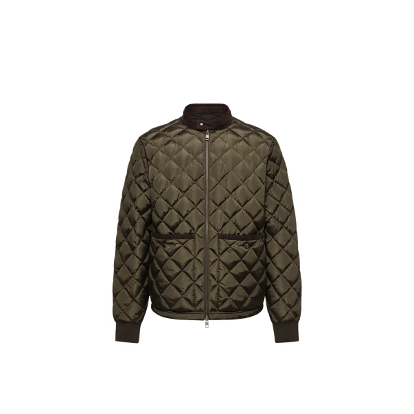 Moncler Eclal Short Down Jacket in Olive Green | Men's Jackets | Coveti