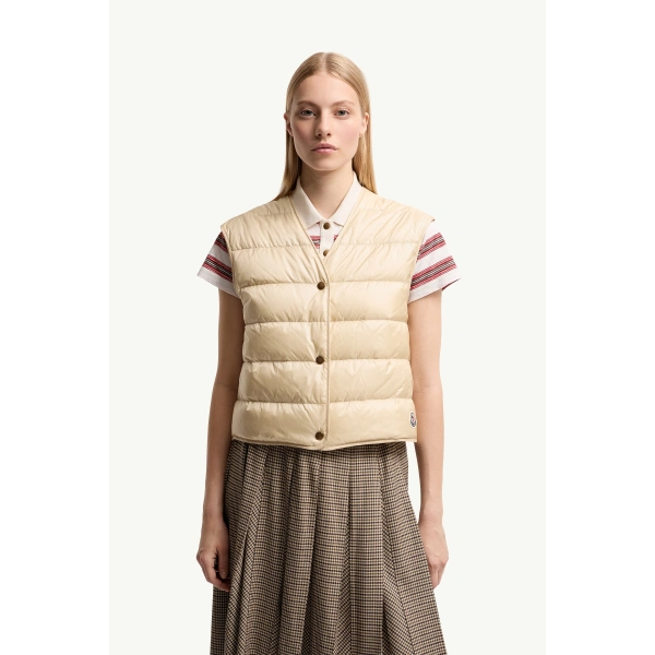 Moncler Ecrevisse 3-in-1 Denim Down Jacket in Light Blue, view 6 | Women's Denim Jackets | Coveti