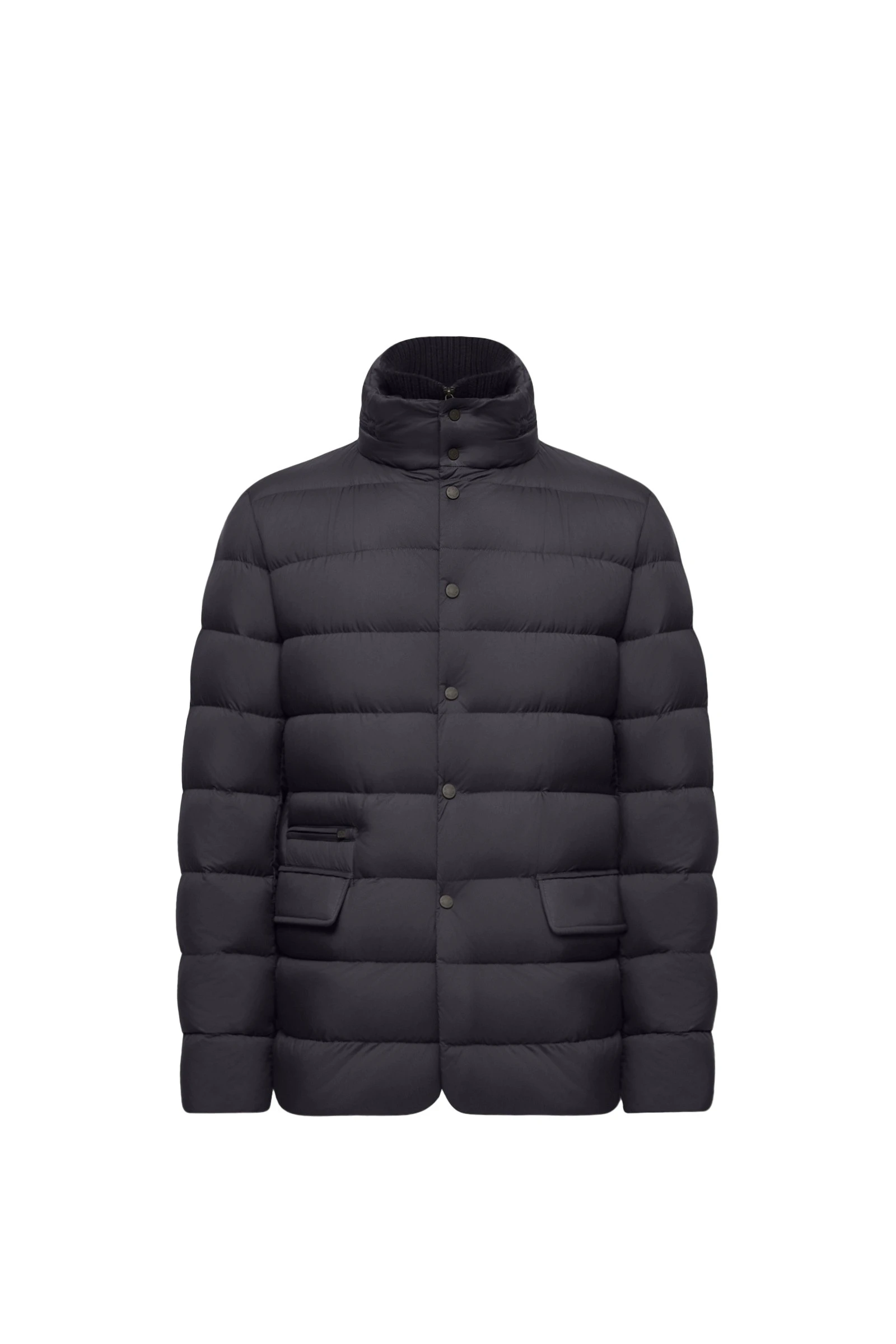Moncler Elarune Hooded Short Down Jacket in Dark Blue Moncler Elarune Hooded Short Down Jacket in Dark Blue | Men's Jackets | Coveti