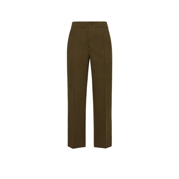 Embossed Logo Track Pants in Olive Green