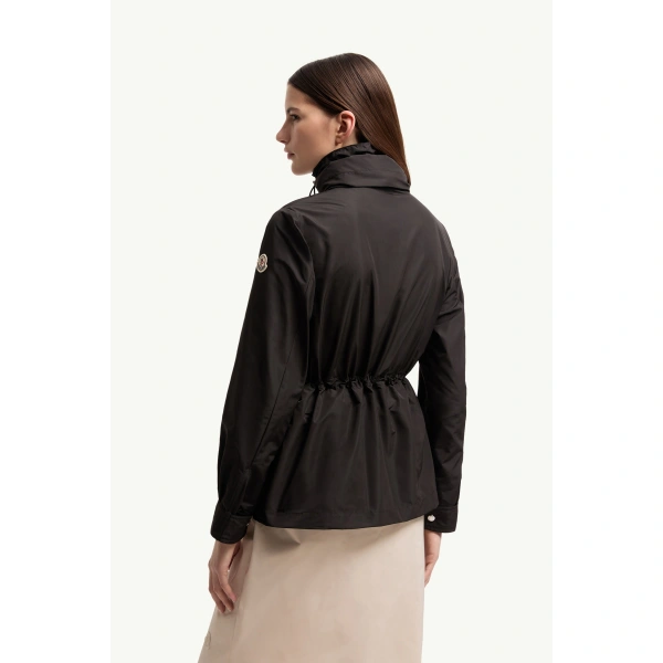 Moncler Enette Hooded Short Parka Jacket in Black, view 5 | Women's Jackets | Coveti