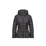 Moncler Engoulevent Square Quilted Hooded Short Down Jacket in Black | Women's Puffer Jackets | Coveti