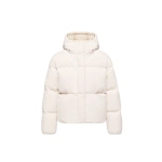 Moncler Enigme Hooded Chenille Short Down Jacket in White Moncler Enigme Hooded Chenille Short Down Jacket in White | Women's Puffer Jackets | Coveti
