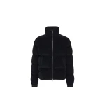 Moncler Esparron Corduroy Short Down Jacket in Dark Blue | Men's Jackets | Coveti