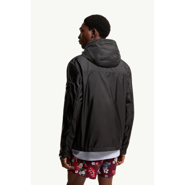 Moncler Etiache Hooded Jacket in Black, view 5 | Men's Jackets | Coveti