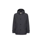 Moncler Evrine Hooded Down Parka in Navy Blue | Men's Jackets | Coveti