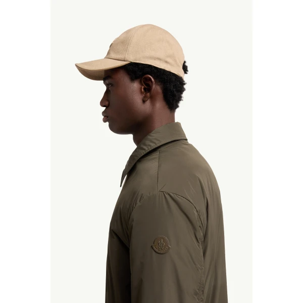 Moncler Evrine Hooded Down Parka in Olive Green, view 3 | Men's Jackets | Coveti