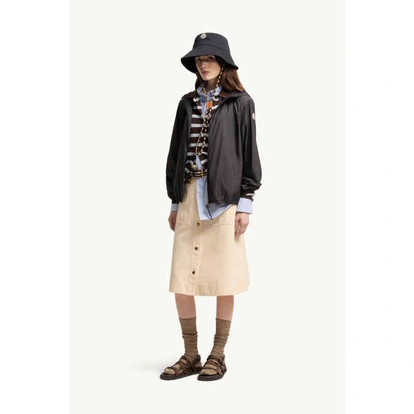 Moncler Fegeos Hooded Jacket in Black, view 2 | Women's Jackets | Coveti