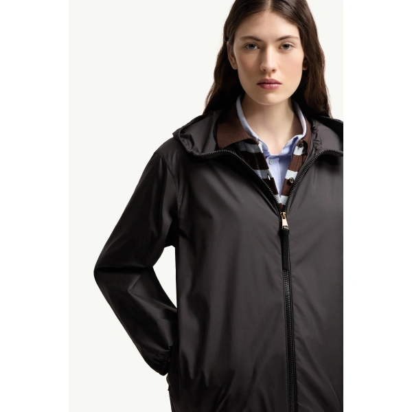 Moncler Fegeos Hooded Jacket in Black, view 6 | Women's Jackets | Coveti