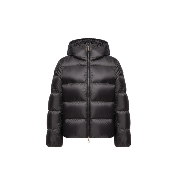 Feligule Hooded Short Down Jacket in Black