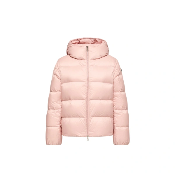 Feligule Hooded Short Down Jacket in Pink