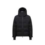 Moncler Fellberg Hooded Insulated Ski Jacket in Black | Men's Skiwear | Coveti