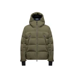 Moncler Fellberg Hooded Insulated Ski Jacket in Olive Green | Men's Skiwear | Coveti