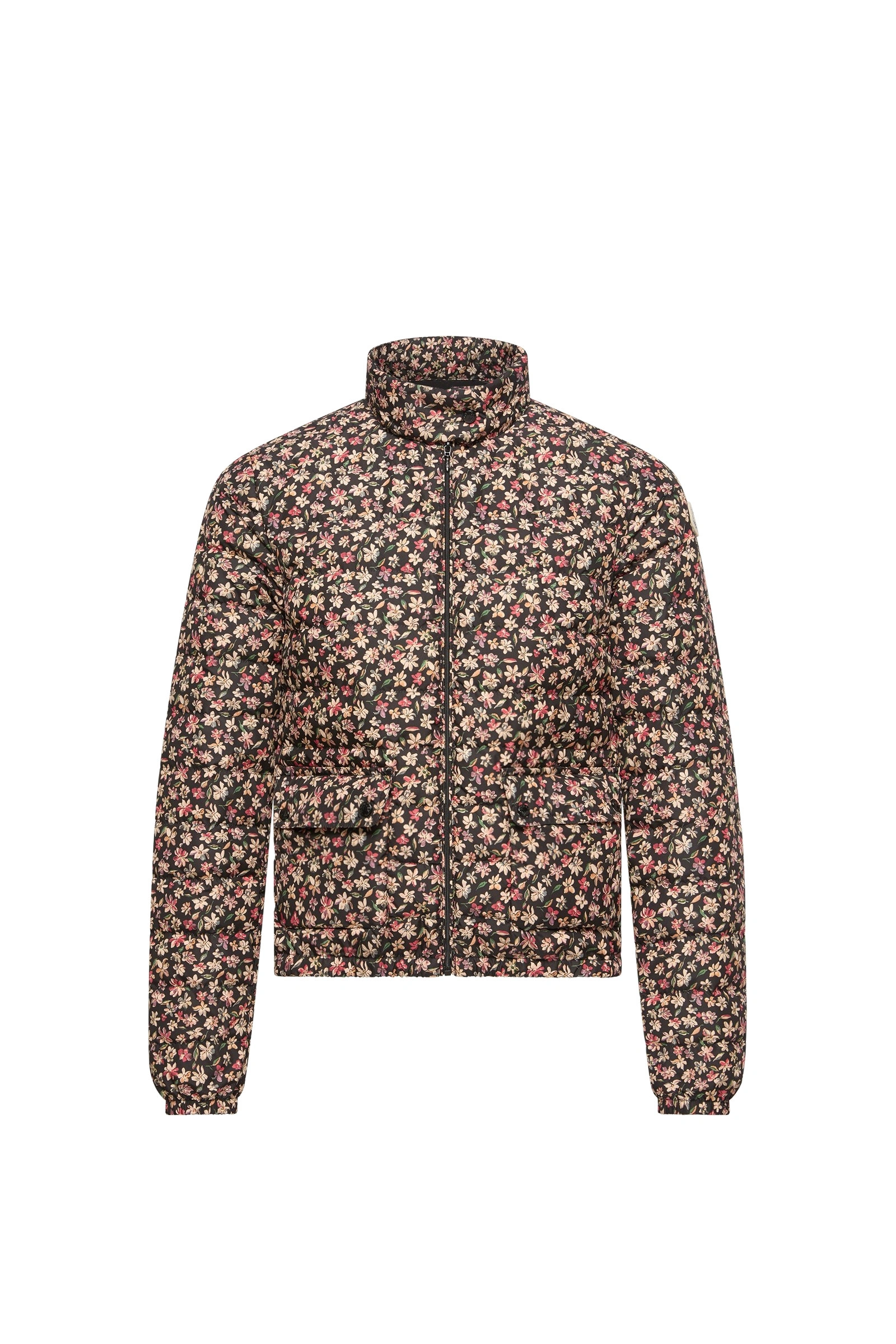 Moncler Florlans Packable Floral Down Jacket in Black & Pink Moncler Florlans Packable Floral Down Jacket in Black & Pink | Women's Puffer Jackets | Coveti