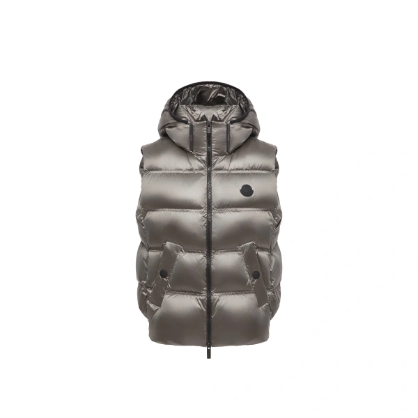 Fluidite Hooded Down Gilet in Silver