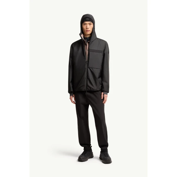Moncler Fonteghi Hooded Jacket in Black, view 2 | Men's Jackets | Coveti