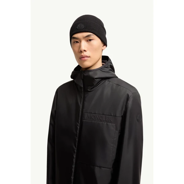 Moncler Fonteghi Hooded Jacket in Black, view 3 | Men's Jackets | Coveti