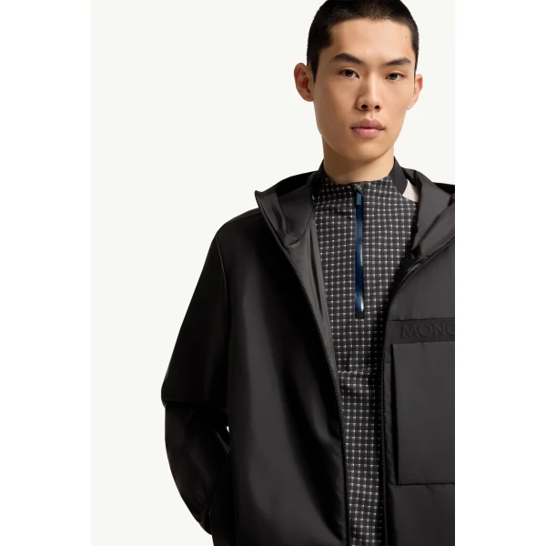 Moncler Fonteghi Hooded Jacket in Black, view 6 | Men's Jackets | Coveti