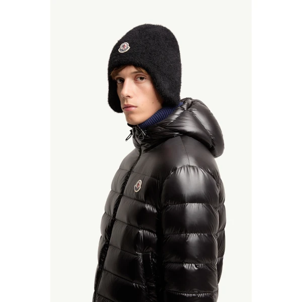 Moncler Forzo Hooded Packable Short Down Jacket in Black, view 3 | Men's Jackets | Coveti