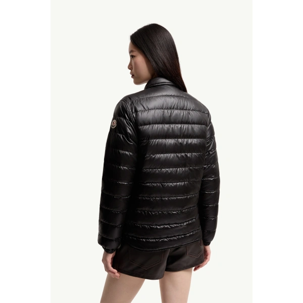 Moncler Fouine Down Shirt Jacket in Black, view 5 | Women's Puffer Jackets | Coveti