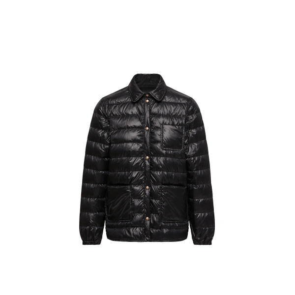 Moncler Fouine Down Shirt Jacket in Black | Women's Puffer Jackets | Coveti