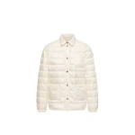 Moncler Fouine Down Shirt Jacket in White | Women's Puffer Jackets | Coveti