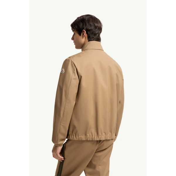 Moncler Fourioun Cotton Blend Short Jacket in Beige, view 5 | Men's Jackets | Coveti