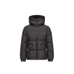 Moncler Fourmines Hooded Short Down Jacket in Black | Women's Puffer Jackets | Coveti