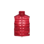 Moncler Frelon Down Gilet in Bright Red | Women's Vests and Gilets | Coveti
