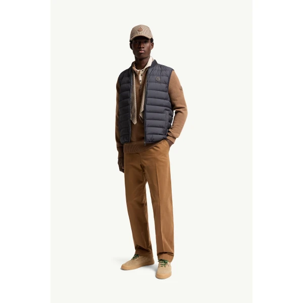 Moncler Froissel Down Gilet in Dark Blue, view 2 | Men's Jackets | Coveti