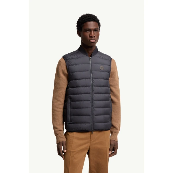 Moncler Froissel Down Gilet in Dark Blue, view 4 | Men's Jackets | Coveti