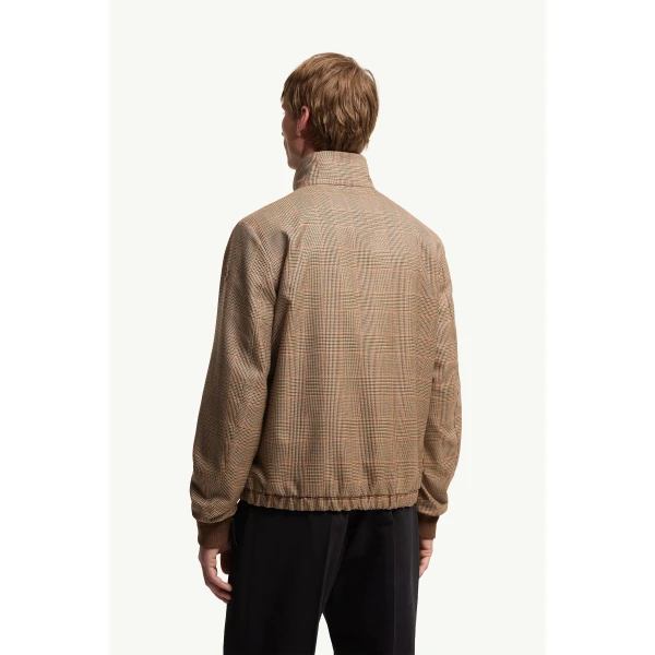 Moncler Frothive Reversible Wool Jacket in Beige & Brown, view 5 | Men's Jackets | Coveti