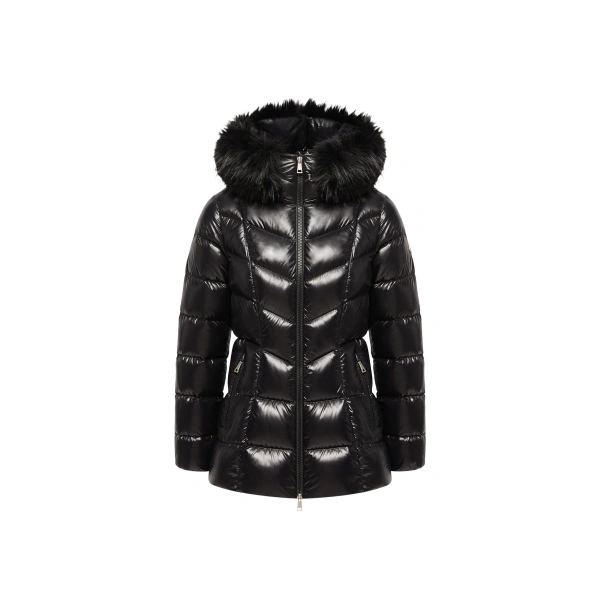 Moncler Fulmar Hooded Short Down Jacket in Black | Women's Puffer Jackets | Coveti