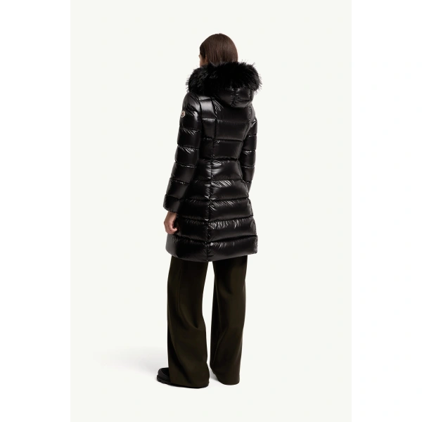 Moncler Fulmarusse Hooded Down Jacket in Black, view 5 | Women's Puffer and Down Coats | Coveti