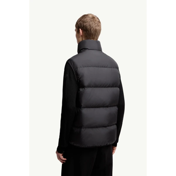 Moncler Gabas Down Gilet in Black, view 5 | Men's Jackets | Coveti