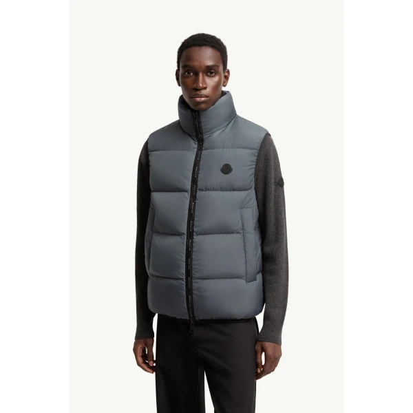 Moncler Gabas Down Gilet in Gray, view 4 | Men's Jackets | Coveti