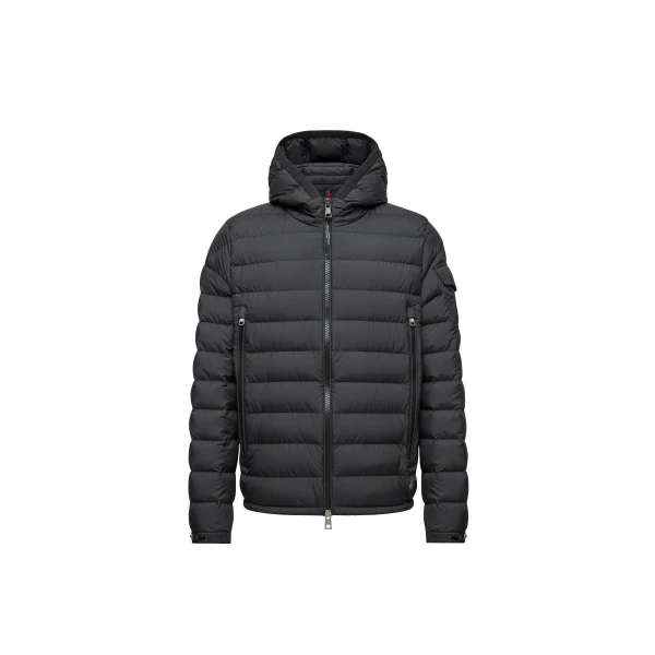 Moncler Galion Hooded Short Down Jacket in Black | Men's Jackets | Coveti