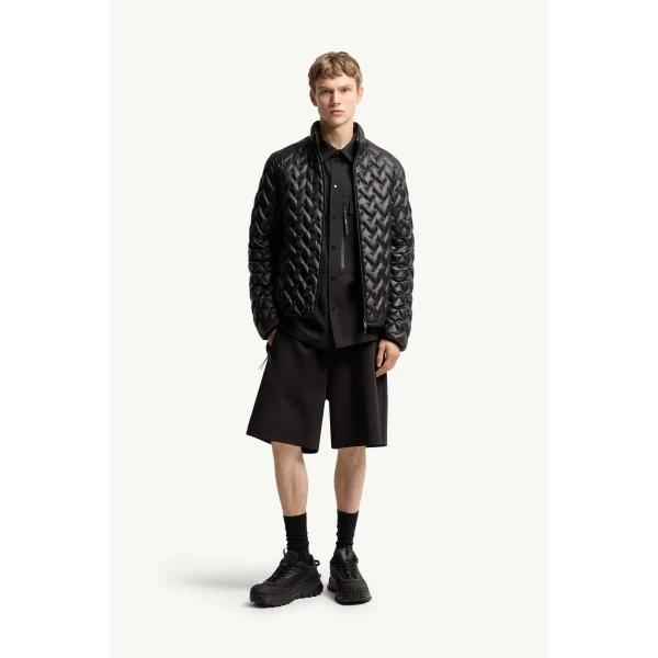 Moncler Gamma Packable Short Down Jacket in Black, view 2 | Men's Jackets | Coveti
