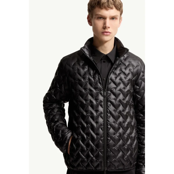 Moncler Gamma Packable Short Down Jacket in Black, view 6 | Men's Jackets | Coveti