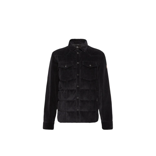 Gelt Corduroy Down Shirt Jacket in Navy Blue