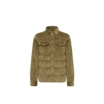 Moncler Gelt Corduroy Down Shirt Jacket in Olive Green | Men's Jackets | Coveti