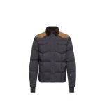 Moncler Geltech Corduroy-Trimmed Down Ski Jacket in Navy Blue | Men's Skiwear | Coveti