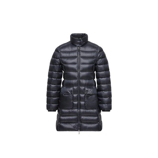 Genet Long Down Jacket in Navy Blue