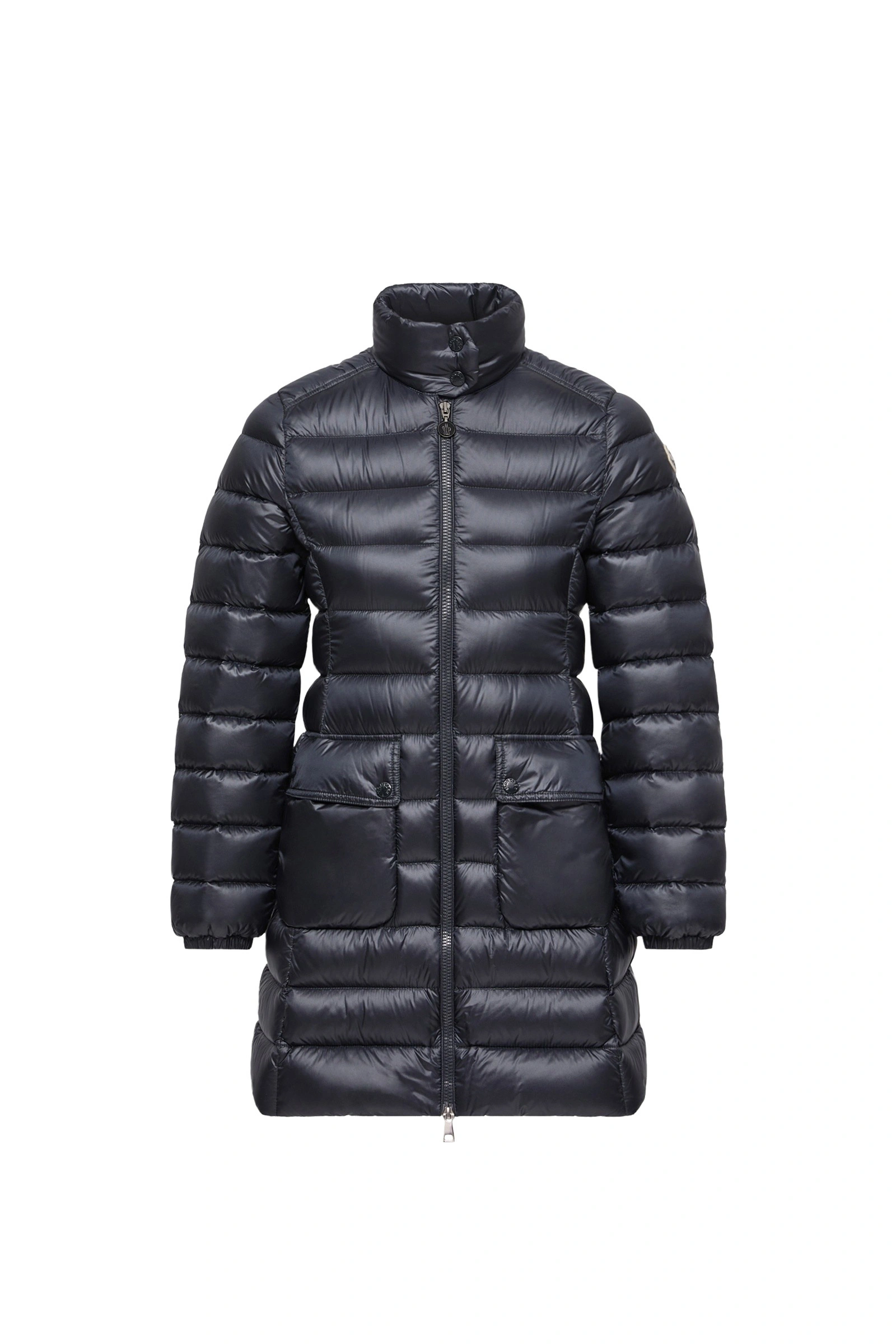 Moncler Genet Long Down Jacket in Navy Blue Moncler Genet Long Down Jacket in Navy Blue | Women's Puffer and Down Coats | Coveti