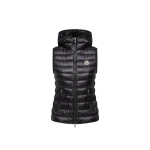 Moncler Glygosse Hooded Down Gilet in Black | Women's Vests and Gilets | Coveti
