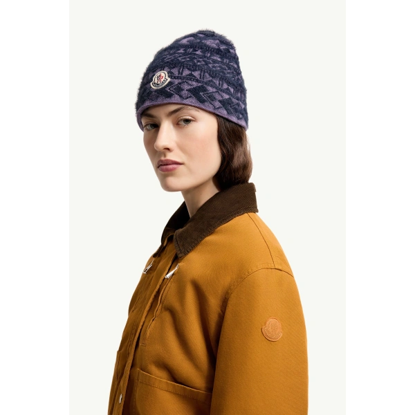 Moncler Gravio Shearling-Trimmed Short Down Jacket in Dark Yellow, view 3 | Women's Puffer Jackets | Coveti