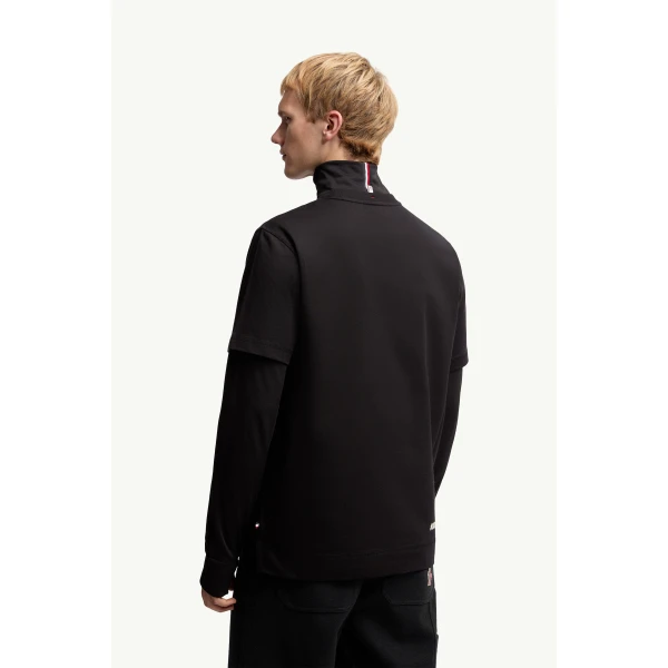 Moncler Grenoble Logo Cotton T-Shirt in Black, view 5 | Men's T-shirts | Coveti