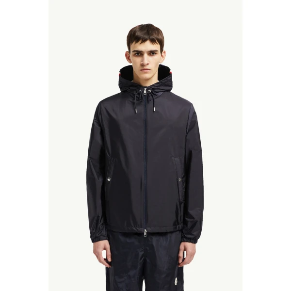 Moncler Grimpeurs Hooded Jacket in Navy Blue, view 4 | Men's Jackets | Coveti