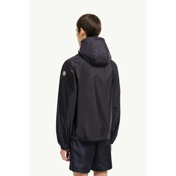 Moncler Grimpeurs Hooded Jacket in Navy Blue, view 5 | Men's Jackets | Coveti