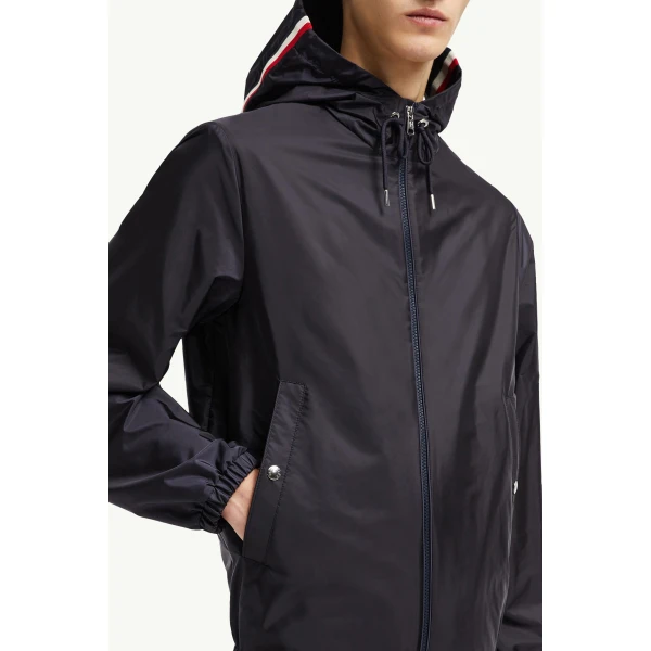 Moncler Grimpeurs Hooded Jacket in Navy Blue, view 6 | Men's Jackets | Coveti
